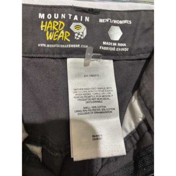 Mountain Hardwear Men Sz 36x32 Gray Pants Outdoor Hiking Cargo Chore utility - Picture 8 of 8